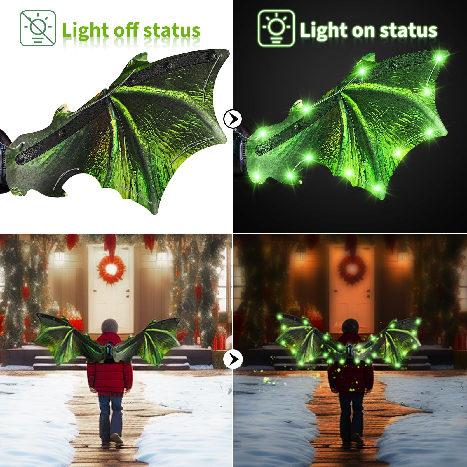 Maysida dragon wings with sound effects for heroic costume fun.