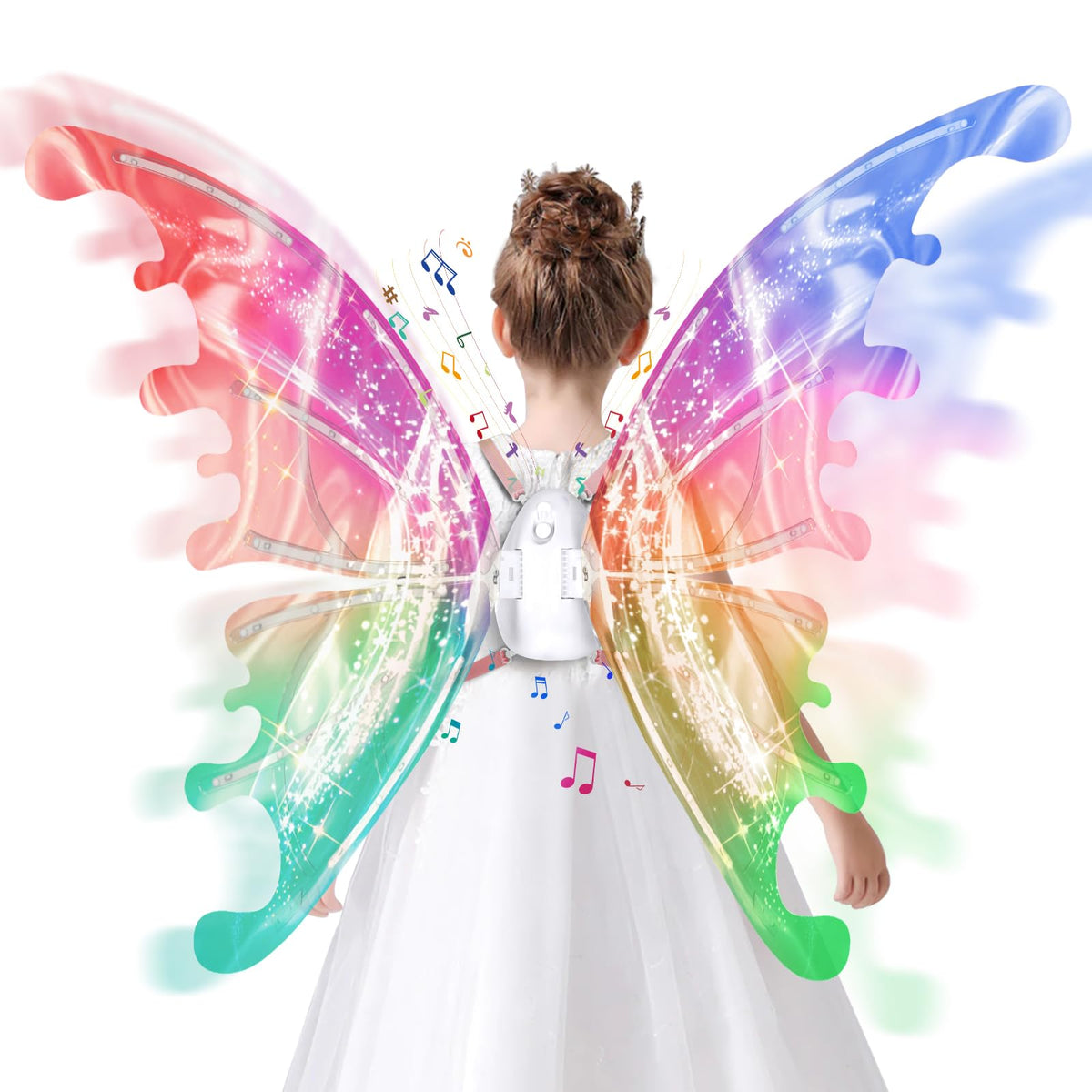 Maysida Electric Fairy Wings with LED glow for magical dress-up play.