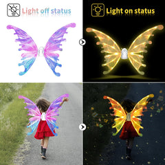 Maysida LED butterfly wings on a child for festive dress-up fun.