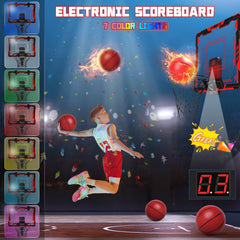 Maysida LED 7-color lights basketball hoop creates vibrant play for kids.
