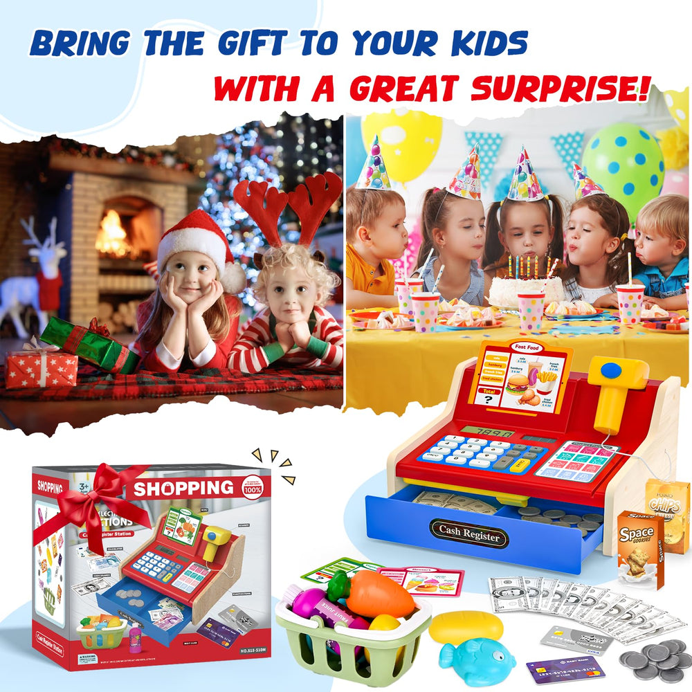Maysida gift-ready cash register offers a fun, durable learning toy for young shoppers.