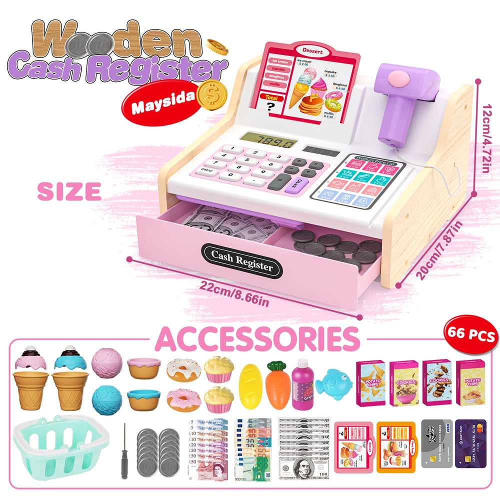 Maysida wooden toy foods for complete grocery role-play