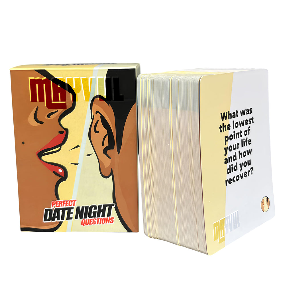 MAYVUL Tonight Conversation Card Game cover with inviting prompts for date night and family fun.