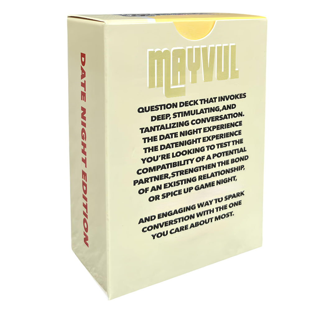MAYVUL Tonight Conversation Card Game play scene featuring couples and families enjoying questions.