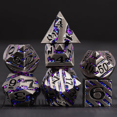 Maywin Inlay Metal Dice Set d6 face with bold engravings and premium heft for reliable rolls