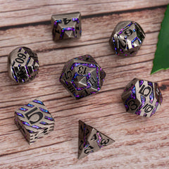 Maywin Inlay Metal Dice Set dpercent face combines readability with distinctive inlays