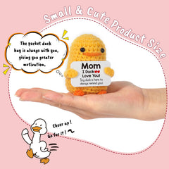 MBL crochet duck pocket-size design ideal for pockets or bags