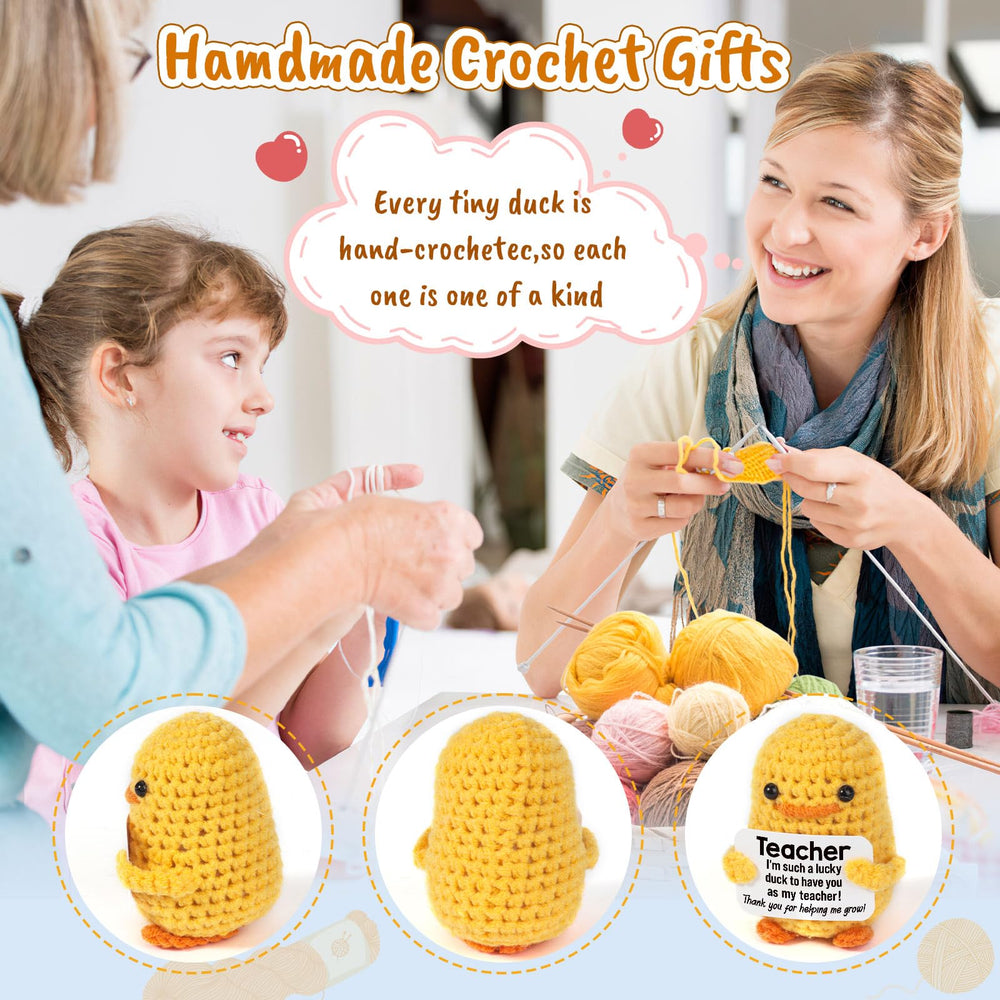 MBL handmade crochet duck for desk decor and gifts
