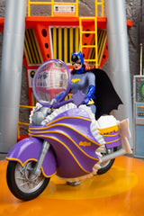 McFarlane DC Retro Batgirl Cycle rear wheels enable dynamic posing