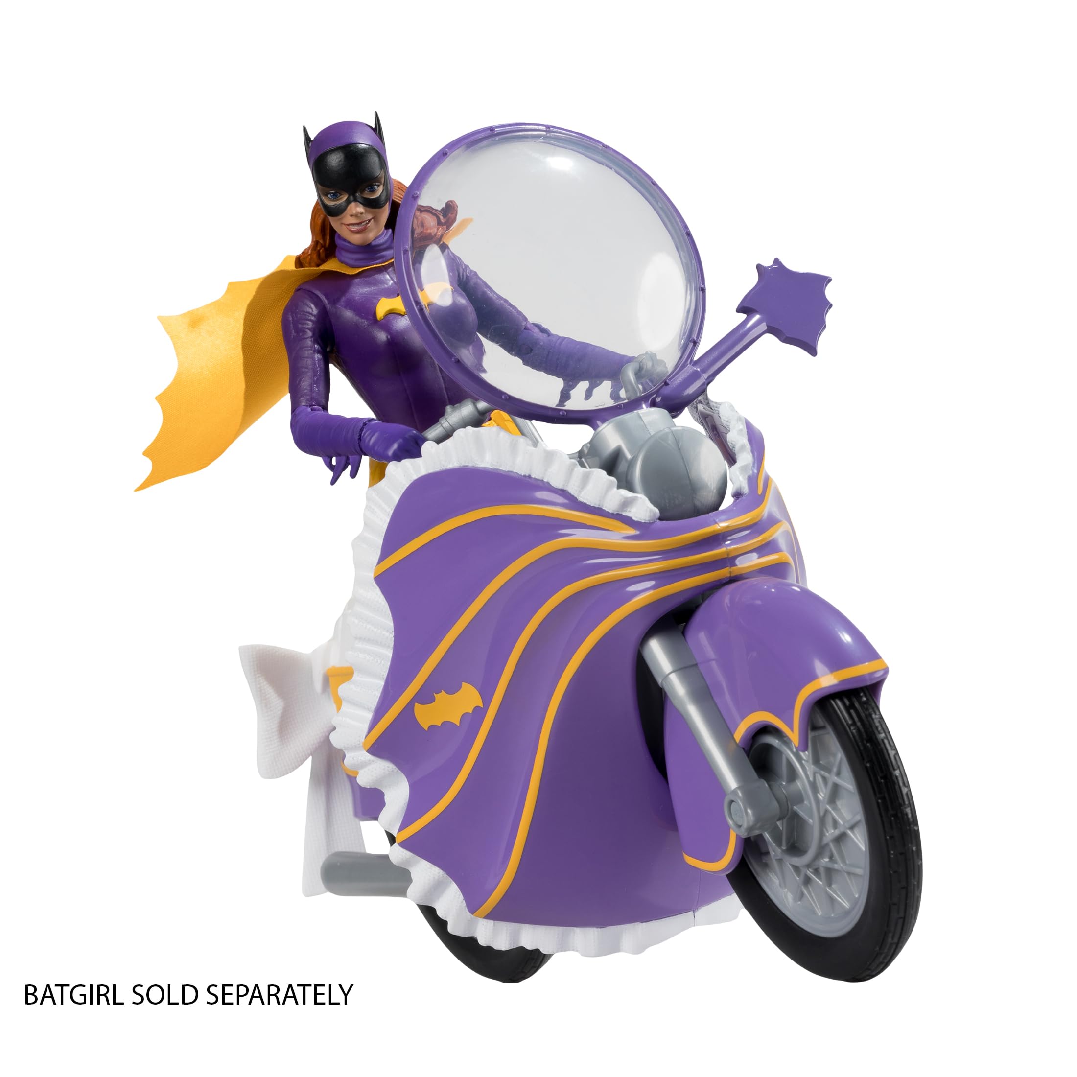 McFarlane DC Retro Batgirl Cycle side profile highlights classic styling