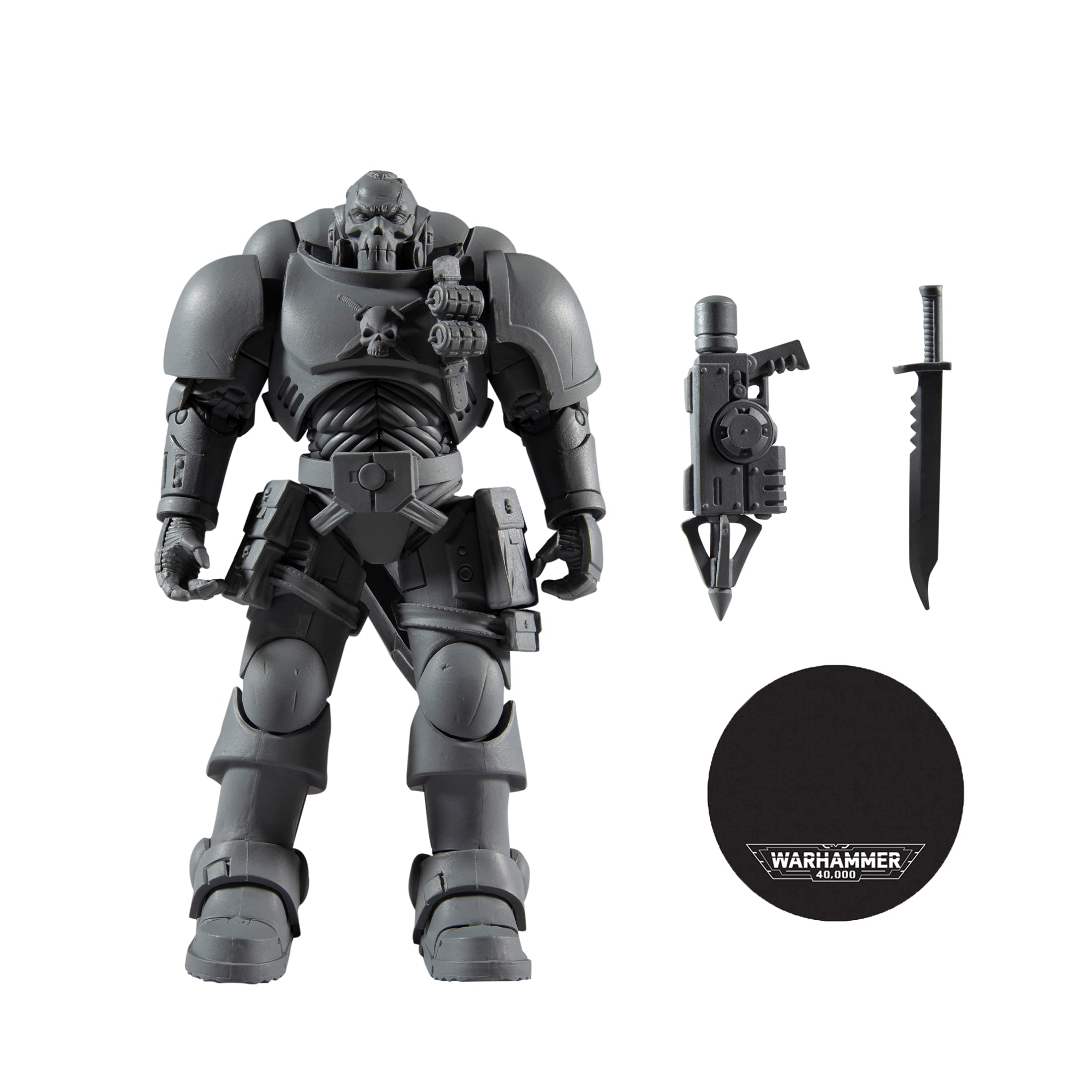 McFarlane Toys 7-inch Space Marine Reiver ready for display.