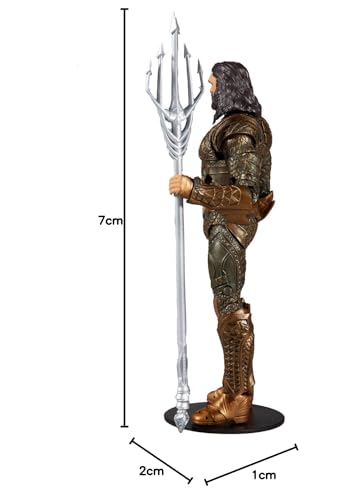 McFarlane Toys Aquaman 7-inch figure with trident and base for versatile setup