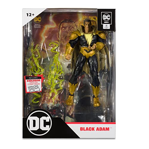 McFarlane Toys Black Adam WV1 posed figure for action scenes.