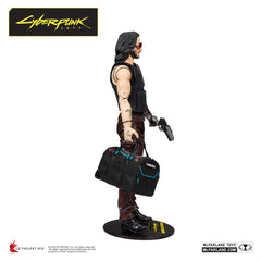 McFarlane Toys Johnny Silverhand Variant with Duffel Bag Base for stable shelf display