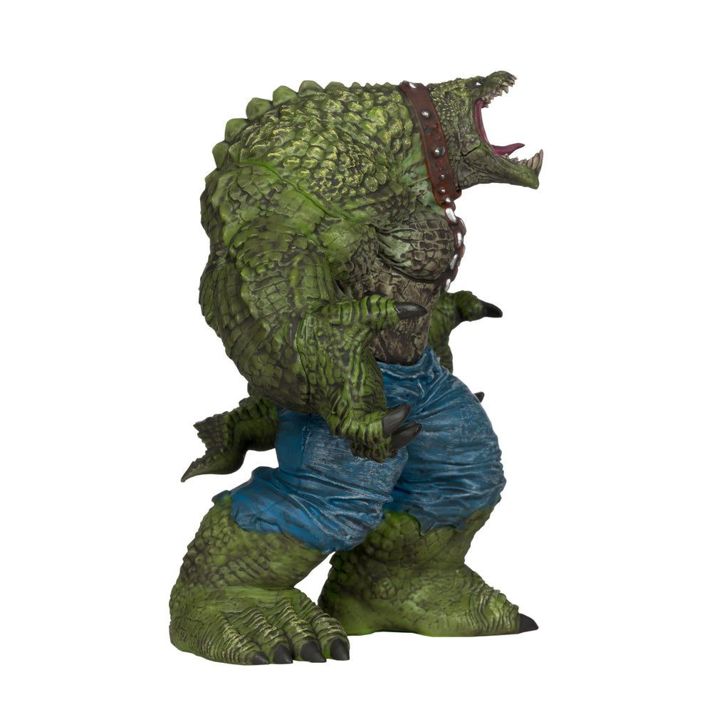 McFarlane Toys DC Direct Killer Croc close-up skin texture showcases reptilian detail for collectors.