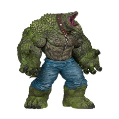 McFarlane Toys DC Direct Killer Croc side view emphasizes profile and dynamic pose for display.