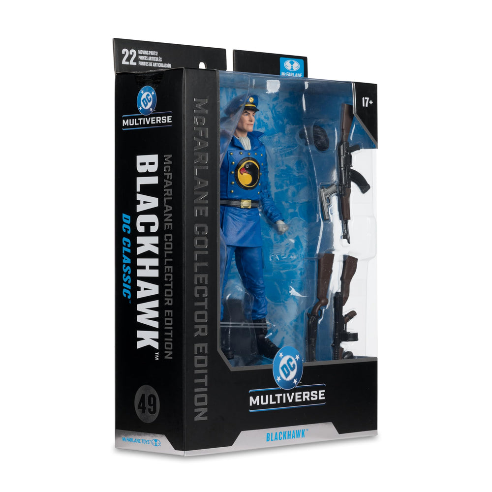 McFarlane Toys Blackhawk classic costume nod to DC Classics era