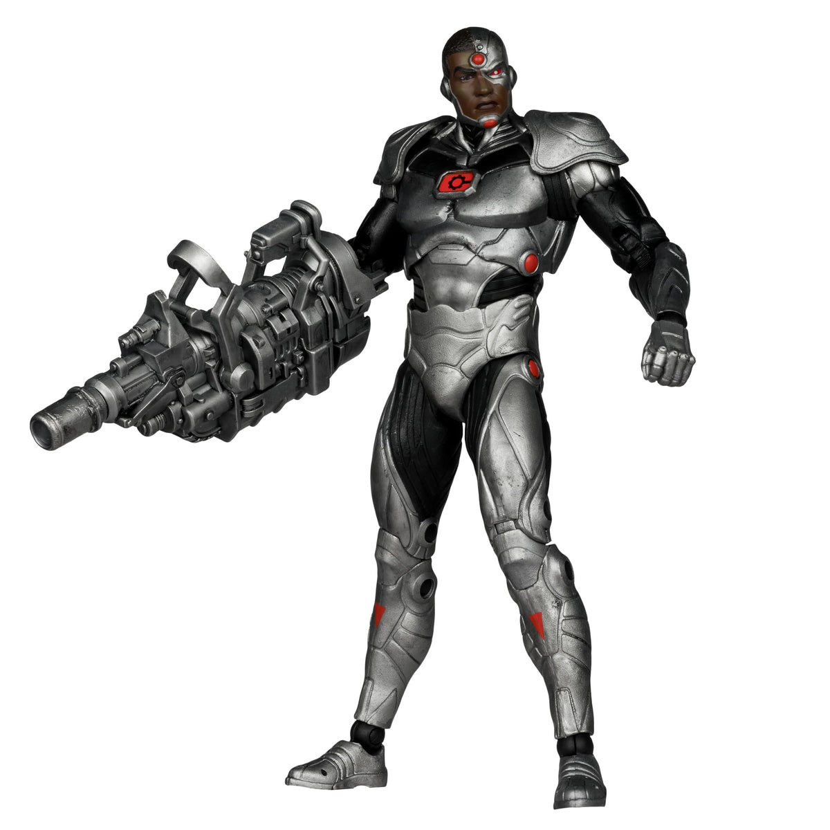 McFarlane Toys Cyborg 7in figure front view highlights ultra articulation for dynamic posing