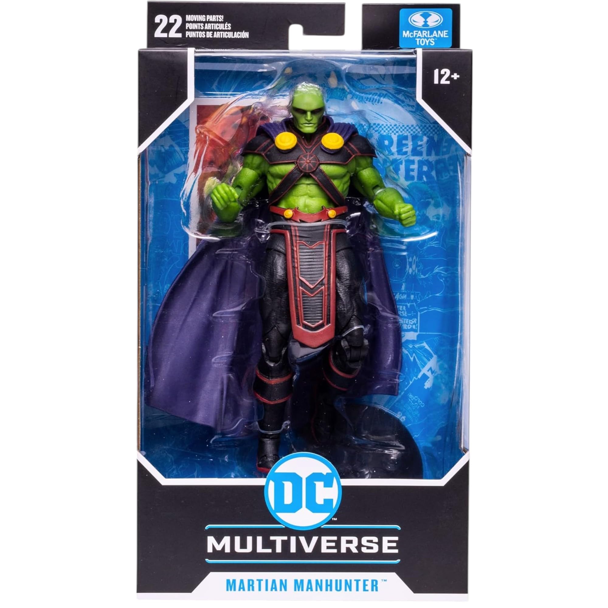 Included accessories for immersive display and play with Martian Manhunter figure.