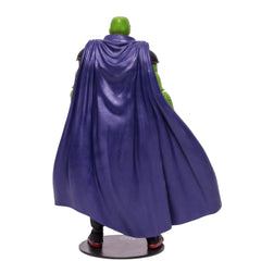 Collectible art card featuring Martian Manhunter photography and bio.
