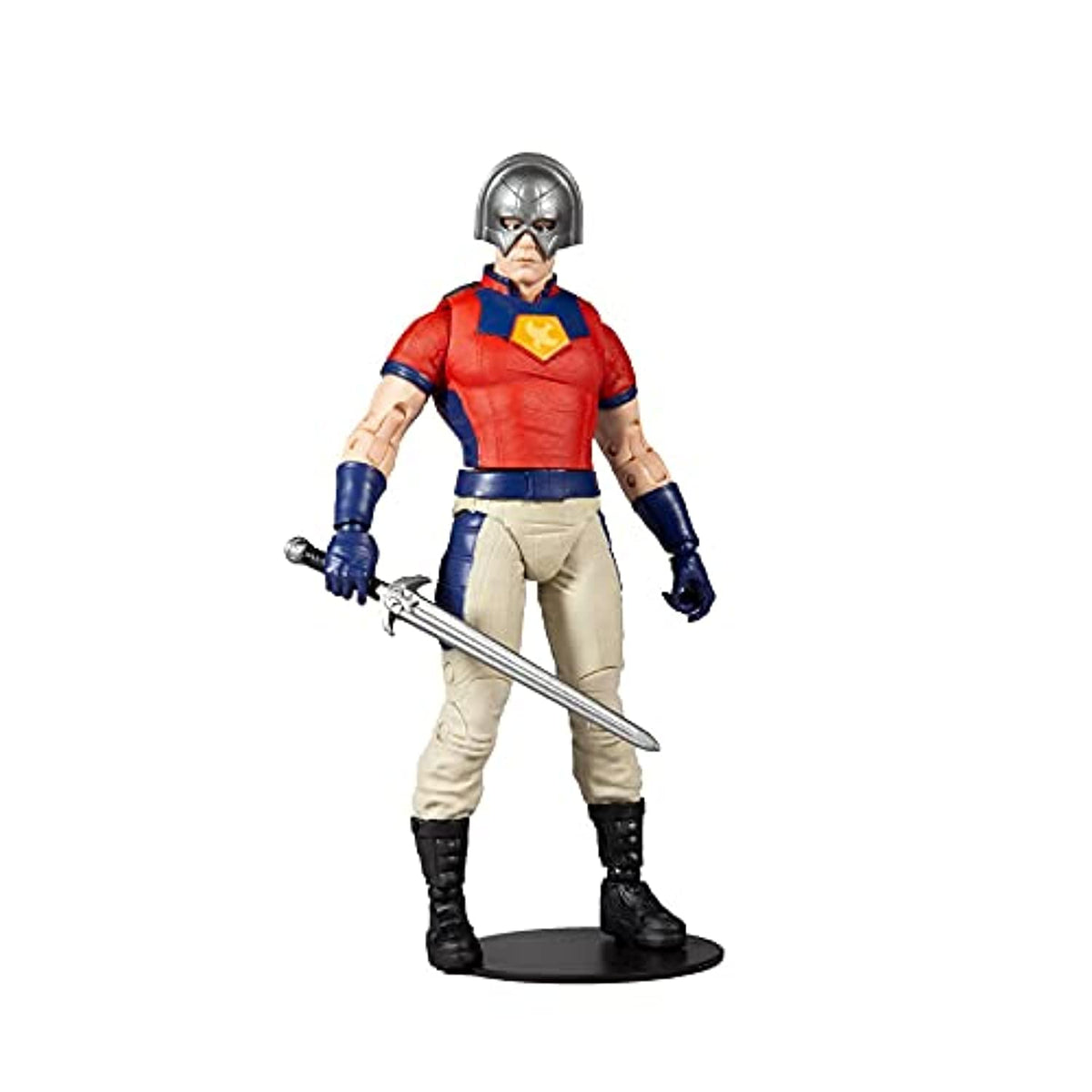 McFarlane Toys Peacemaker figure front view, ideal for display and posing.