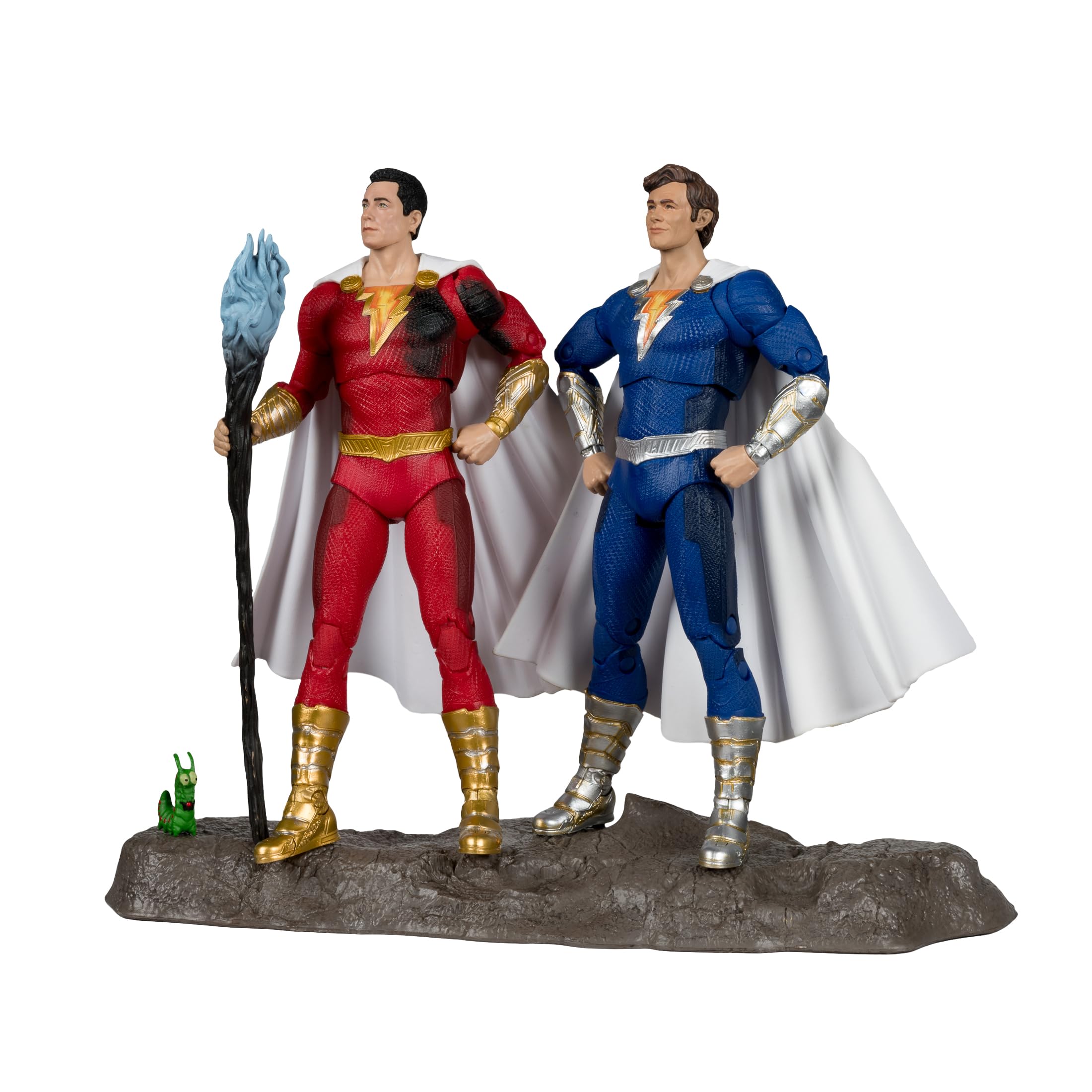McFarlane Toys Shazam Freddy 2-pack front view for striking display and poseability.