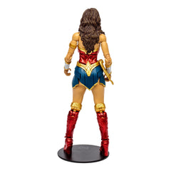 McFarlane Toys DC Multiverse Wonder Woman display base supports stable shelf presentation.