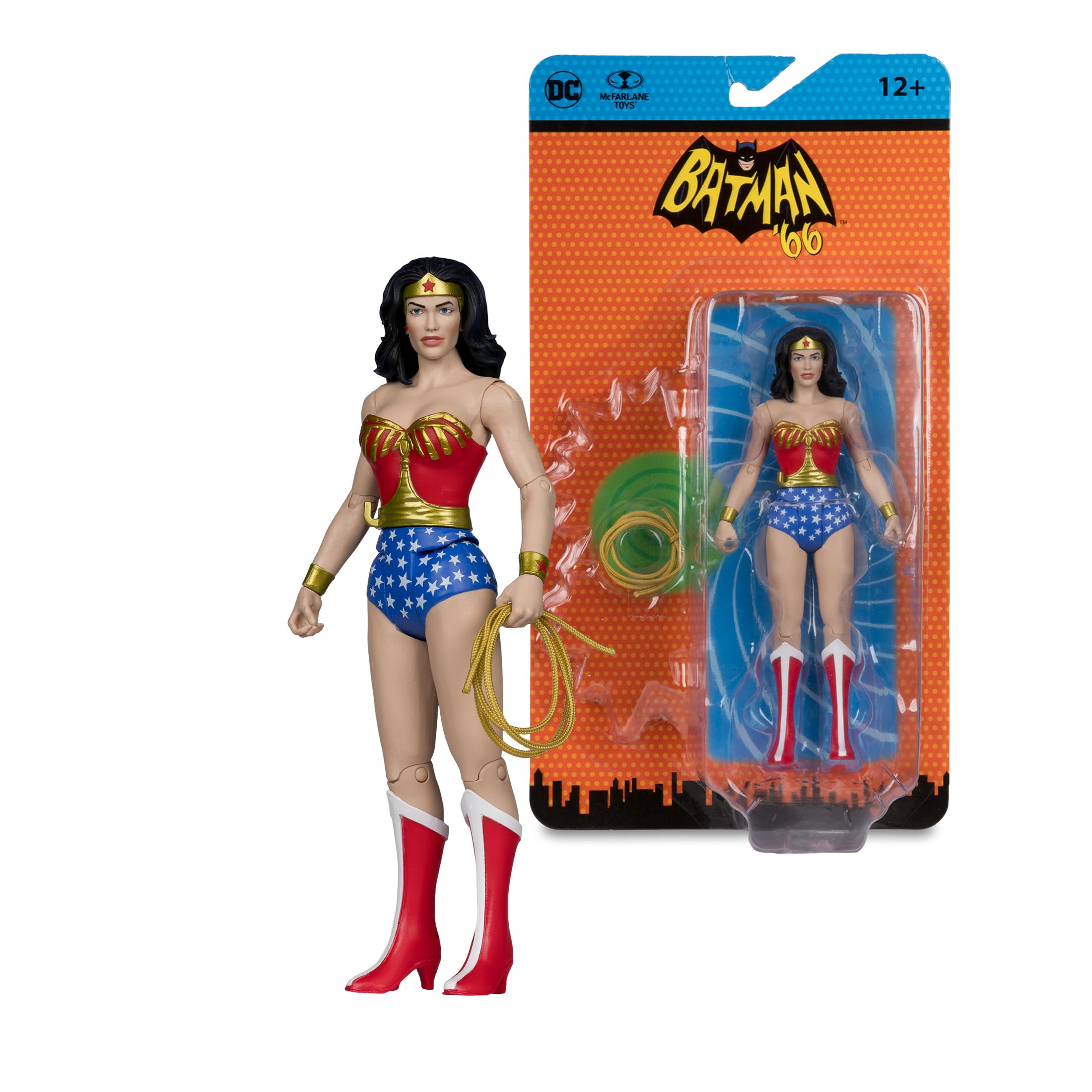 McFarlane Toys DC Retro Wonder Woman packaging artwork adds vintage appeal