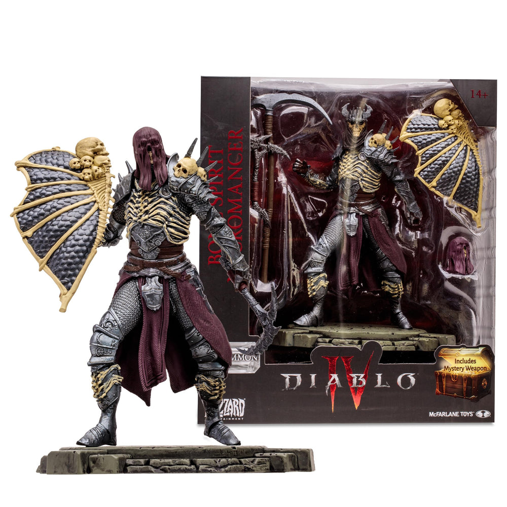 McFarlane Toys Diablo IV Bone Spirit Necromancer front view for display and collection.