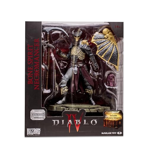McFarlane Toys Diablo IV Bone Spirit Necromancer packaging and display-ready design.