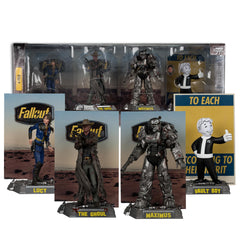 McFarlane Fallout Lucy 6in posed figure with blood deco for display.