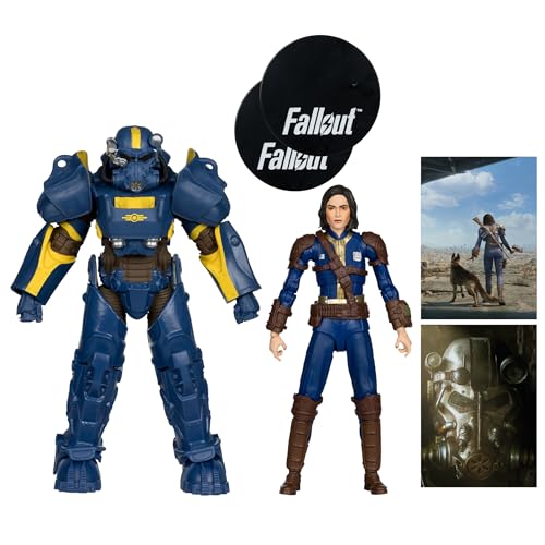 McFarlane Toys Fallout 4 T-60 figures side profile shows armor detail and pose options.