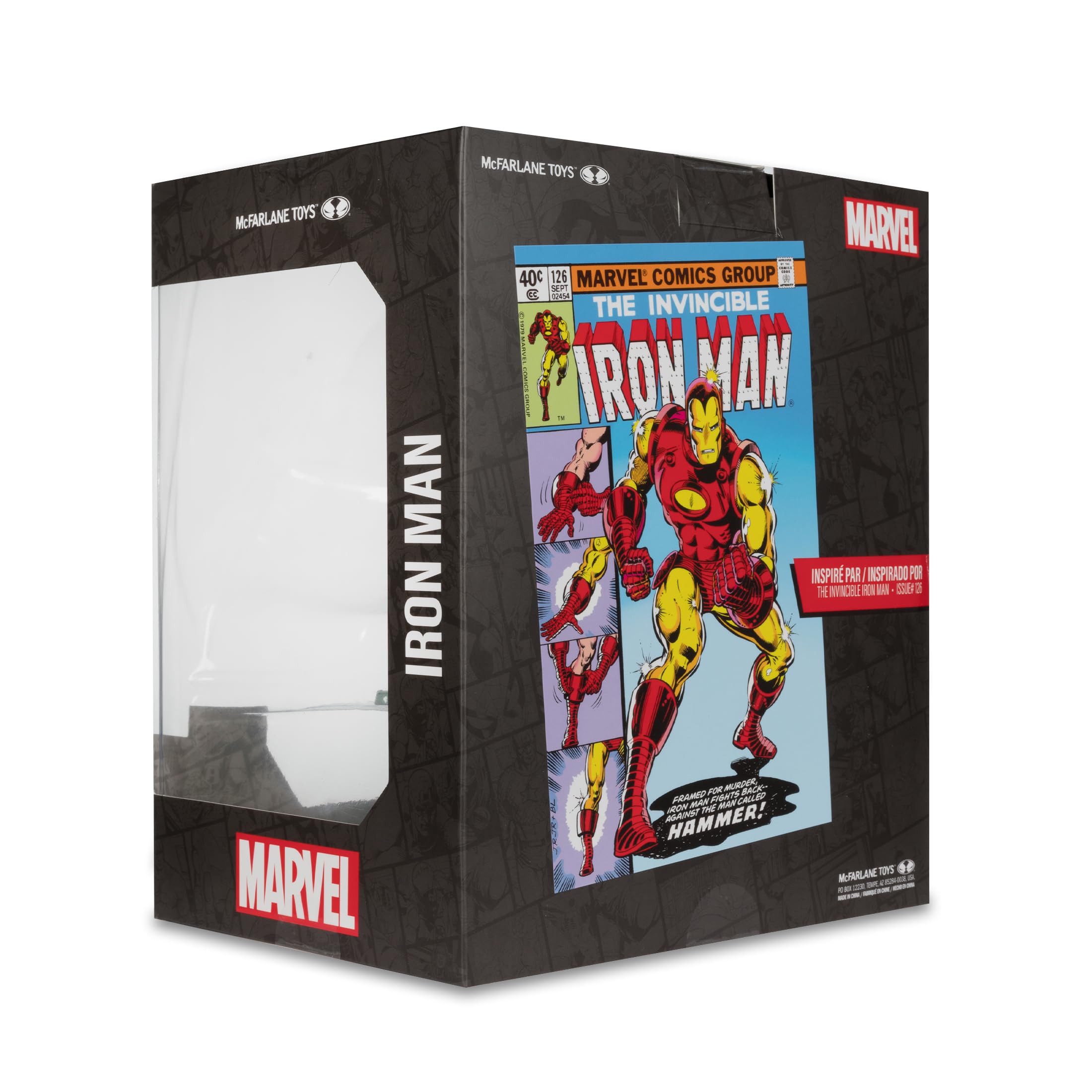 McFarlane Toys Iron Man collectible offers compact high-detail hero display.