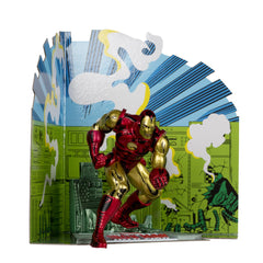 McFarlane Toys Marvel Iron Man figure anchors immersive display scenes.