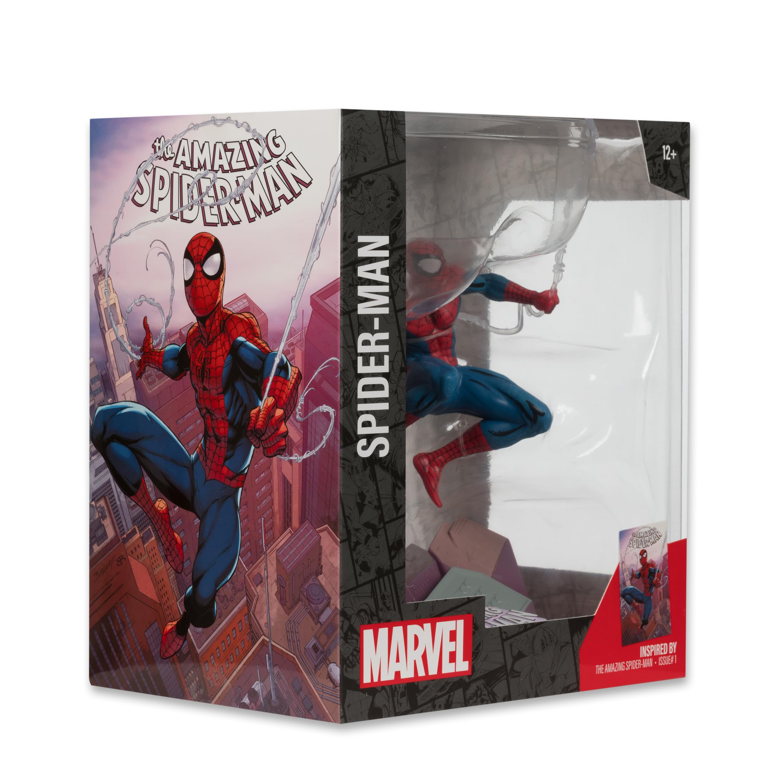 Art card back with comic synopsis for Spider-Man set