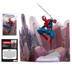 Dynamic environmental base for Spider-Man 1:10-scale figure