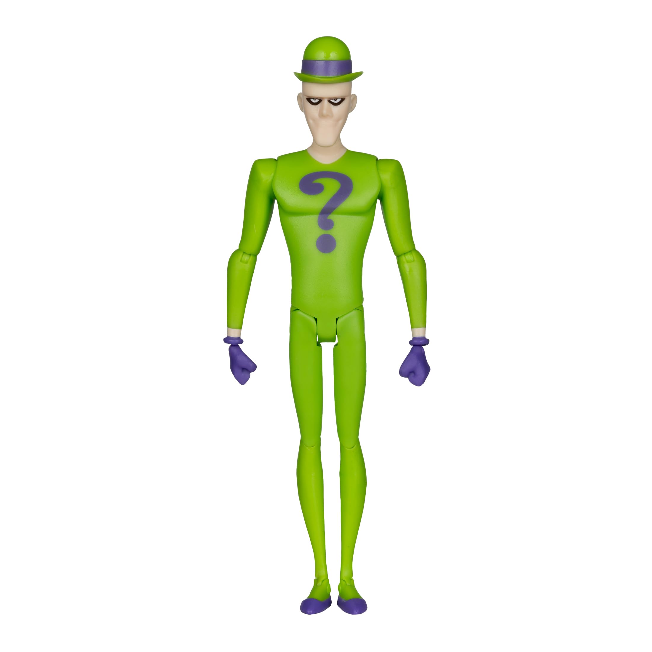 Figure base helps keep the Riddler steady on shelves.