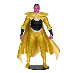 McFarlane Toys Sinestro Parallax art card featuring front art and biography