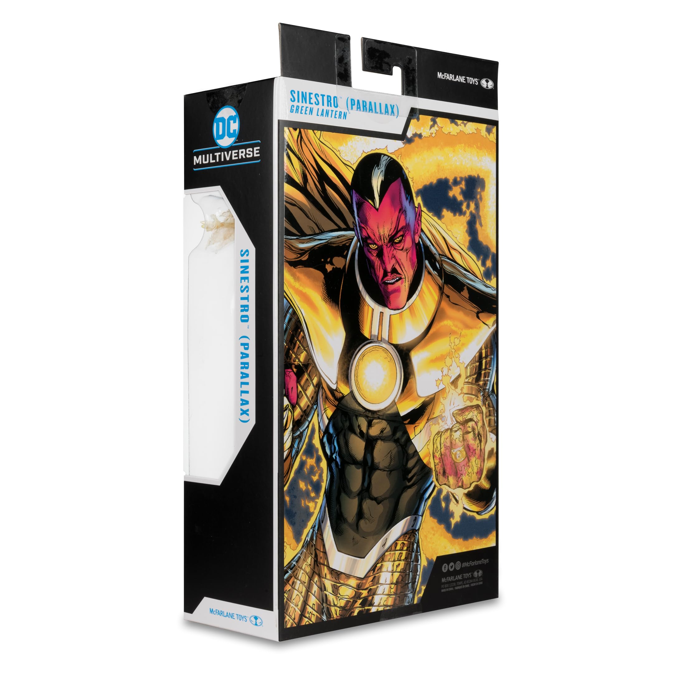 McFarlane Toys Sinestro Parallax Gold Label packaging artwork