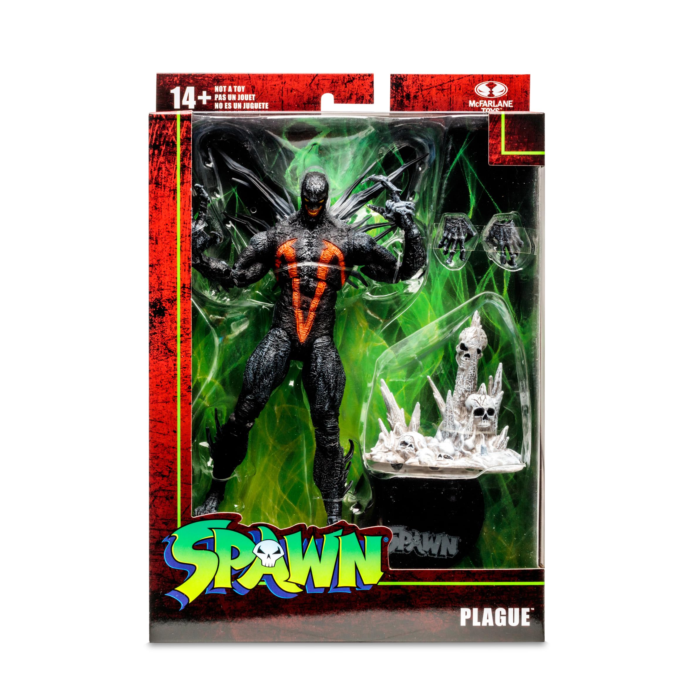 McFarlane Toys Spawn Plague pose-ready figure for desk or shelf.