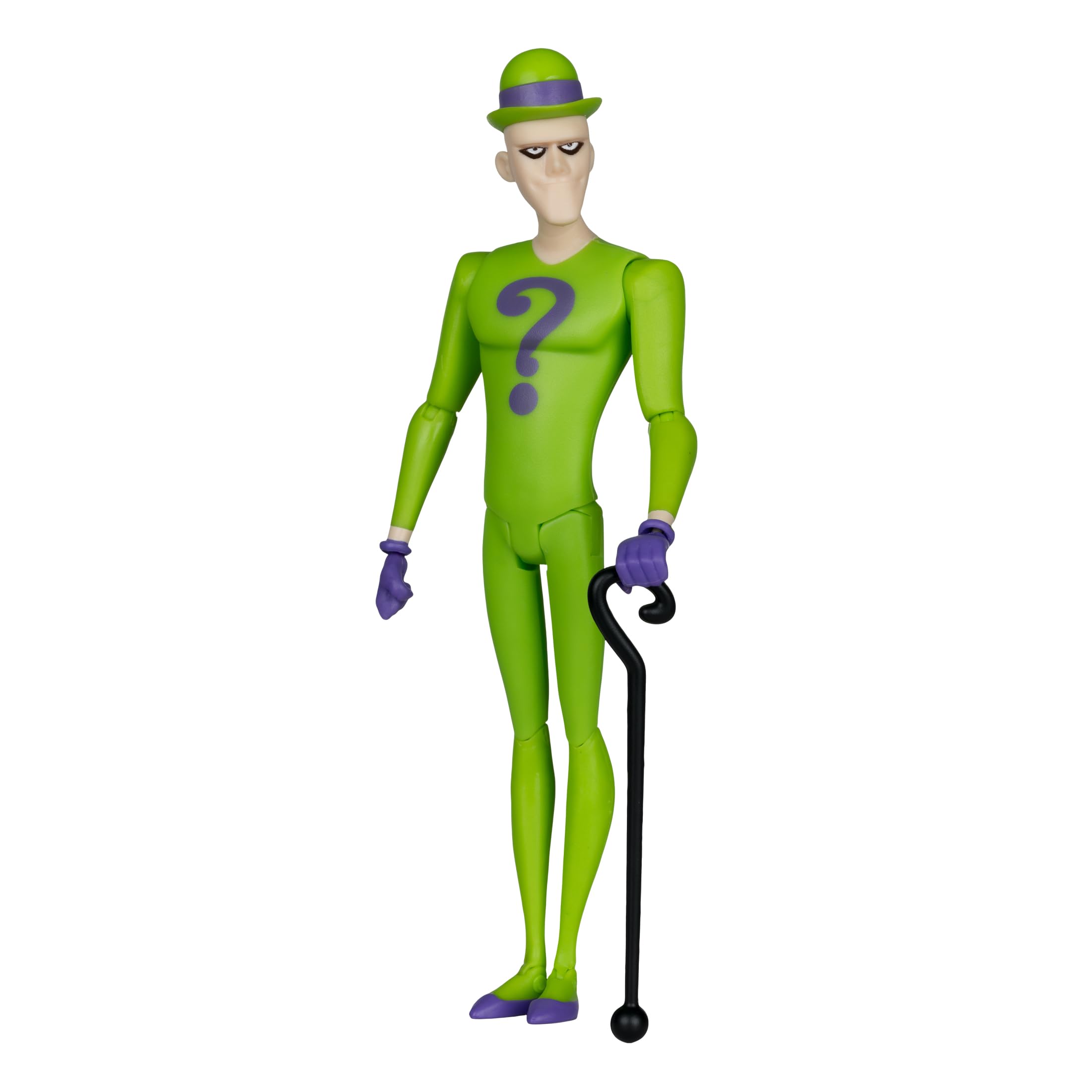 McFarlane Toys Riddler 6in figure with detailed sculpt for display.