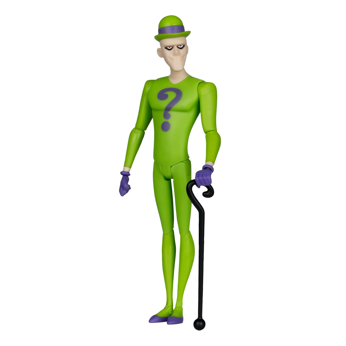 McFarlane Toys Riddler 6in figure with detailed sculpt for display.