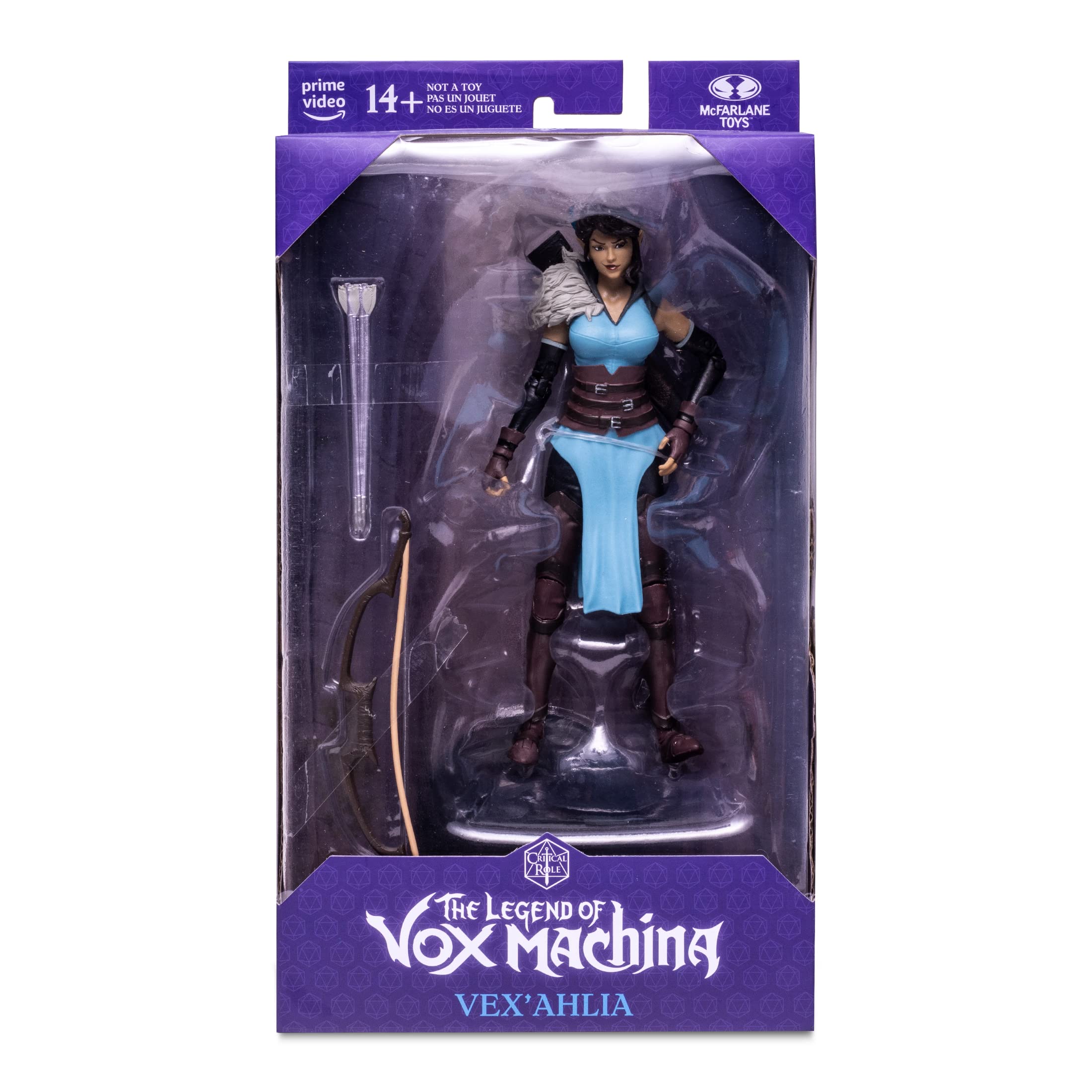 McFarlane Toys Vex'ahlia figure with accessories encourages imaginative play