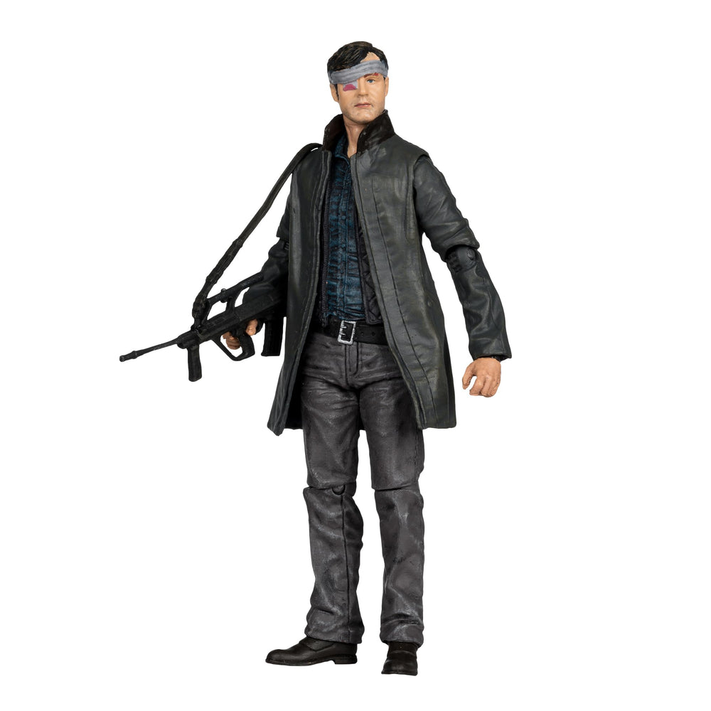 McFarlane Toys The Walking Dead Governor figure side view highlights poseability.