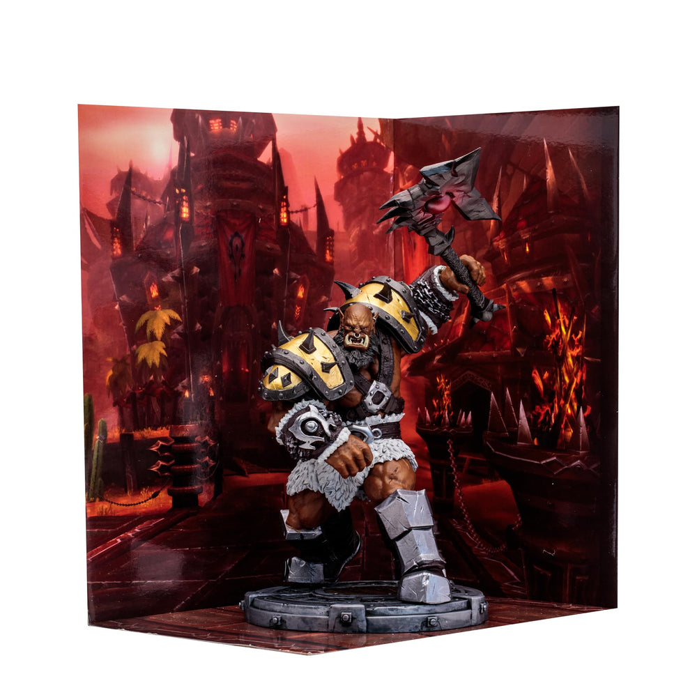 Diorama-ready setup with McFarlane Orc Warrior/Shaman figure