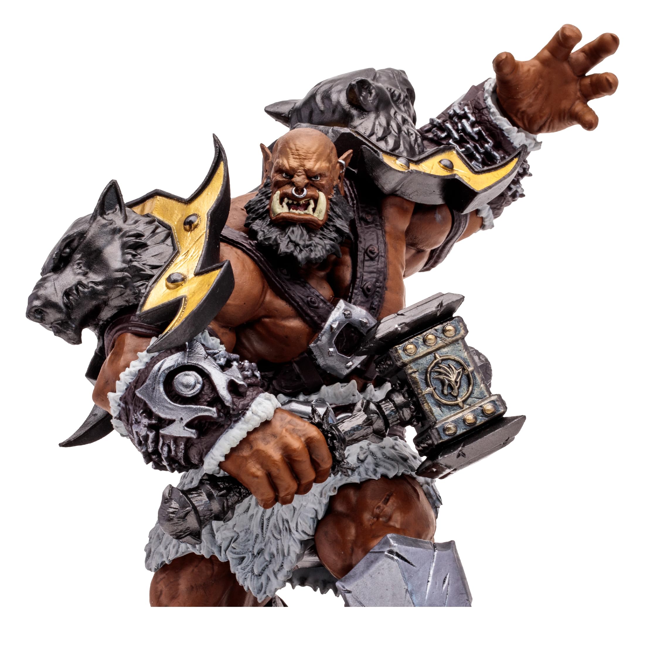 McFarlane Toys Orc Warrior/Shaman figure back view displaying armor pieces