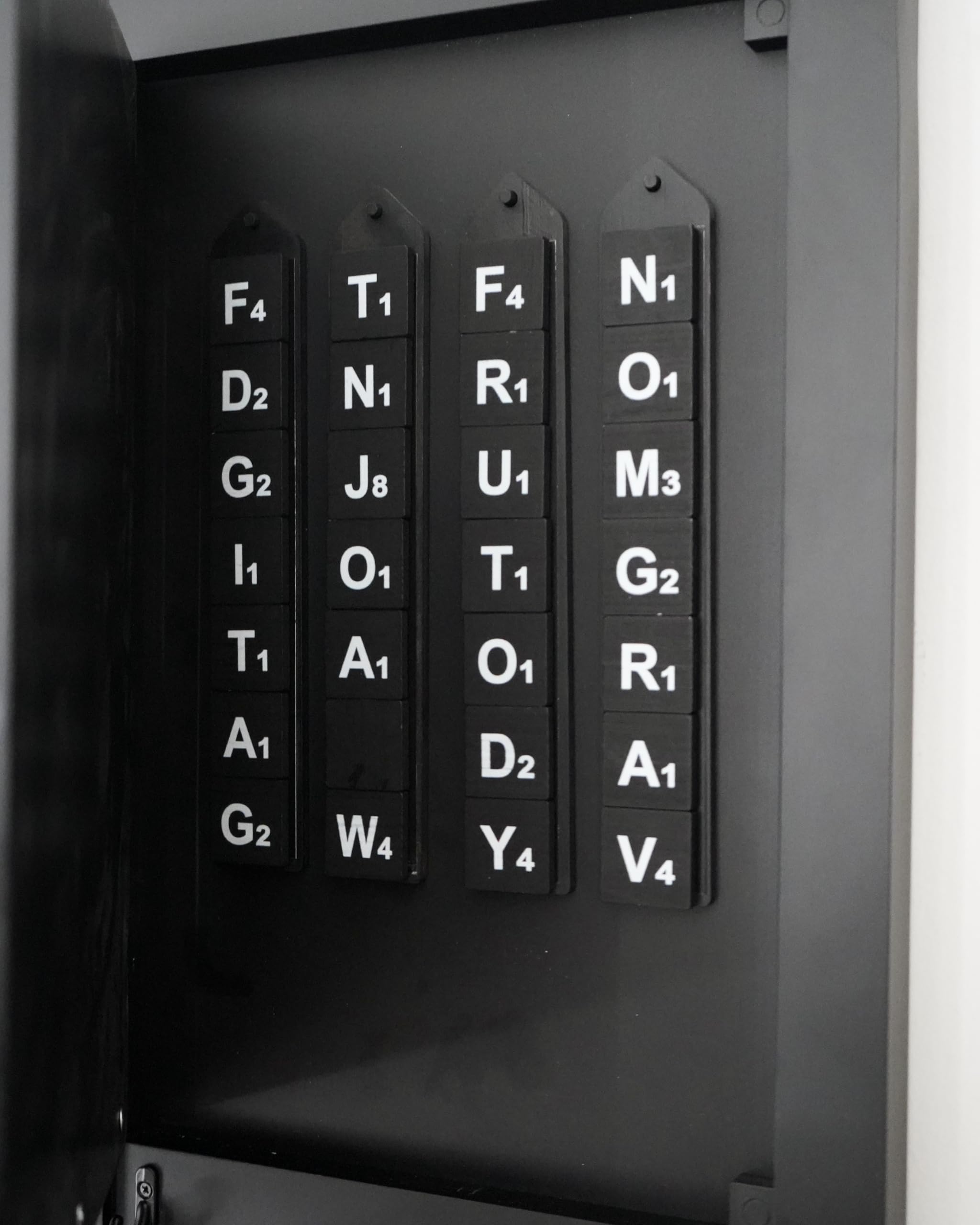 MC Marble Cultures built-in chalkboard used for scoring during a game