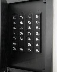 MC Marble Cultures built-in chalkboard used for scoring during a game