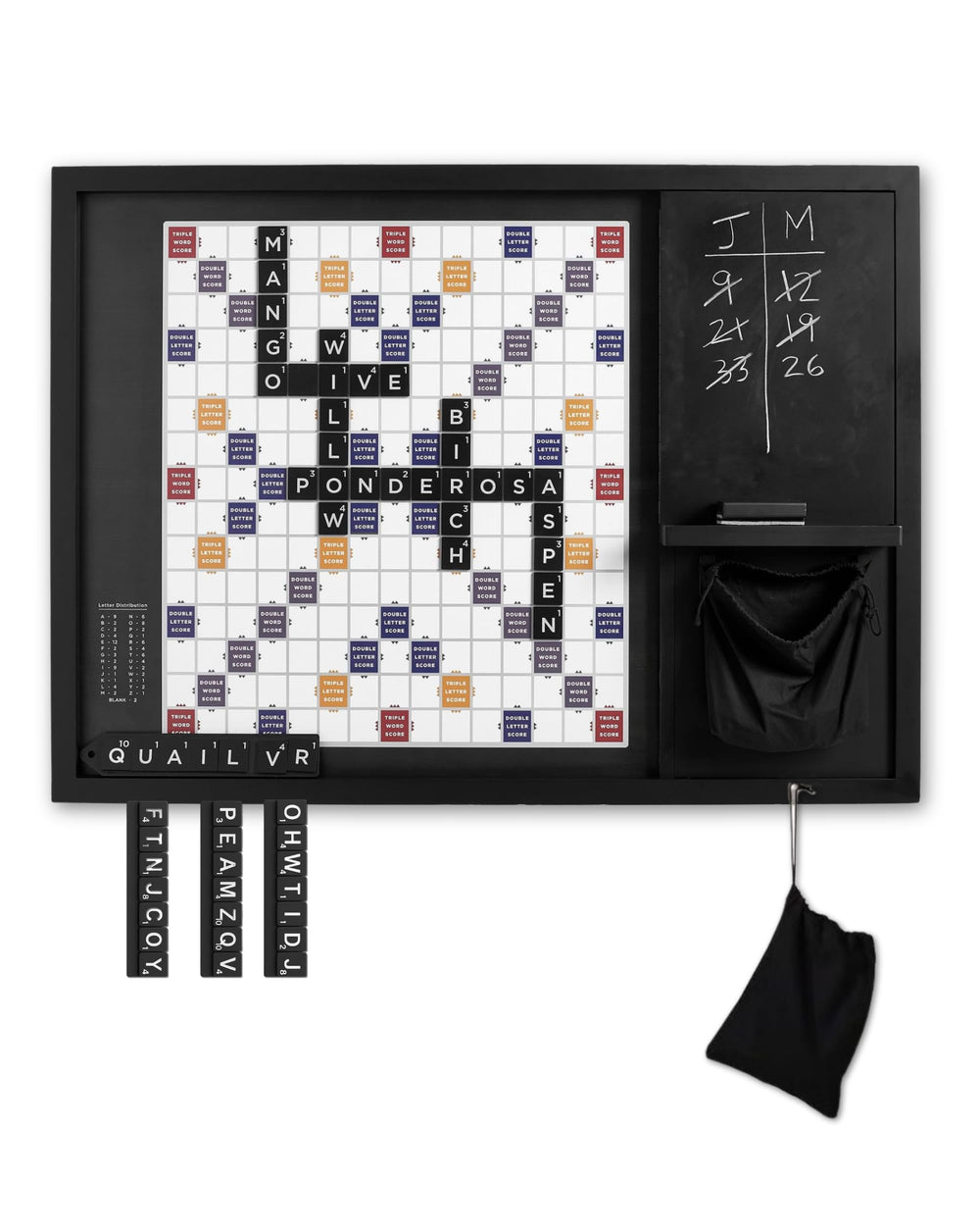 MC Marble Cultures oversized wall word game board on display in a living room for social play