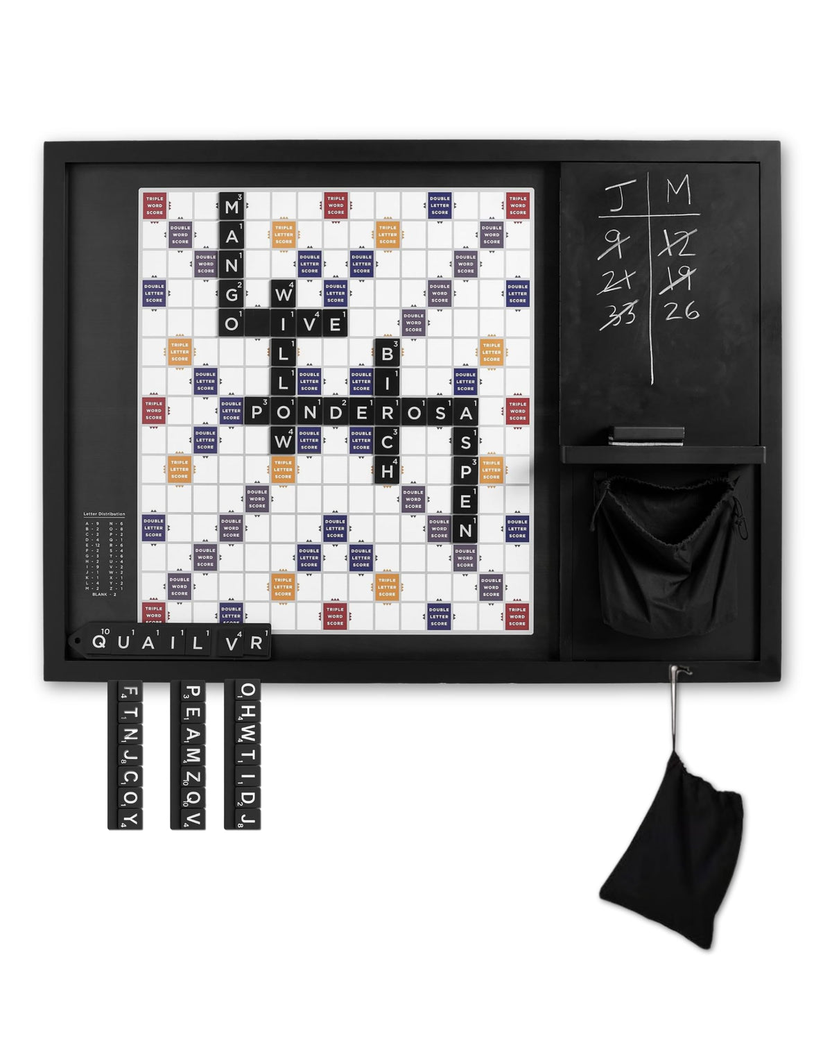 MC Marble Cultures oversized wall word game board on display in a living room for social play